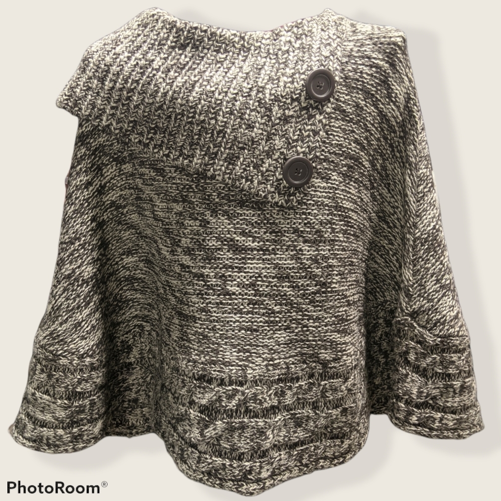 Knit poncho